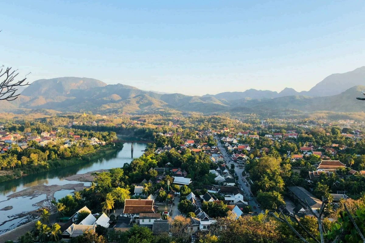 vue panoramique de Luang Prabang au Laos
