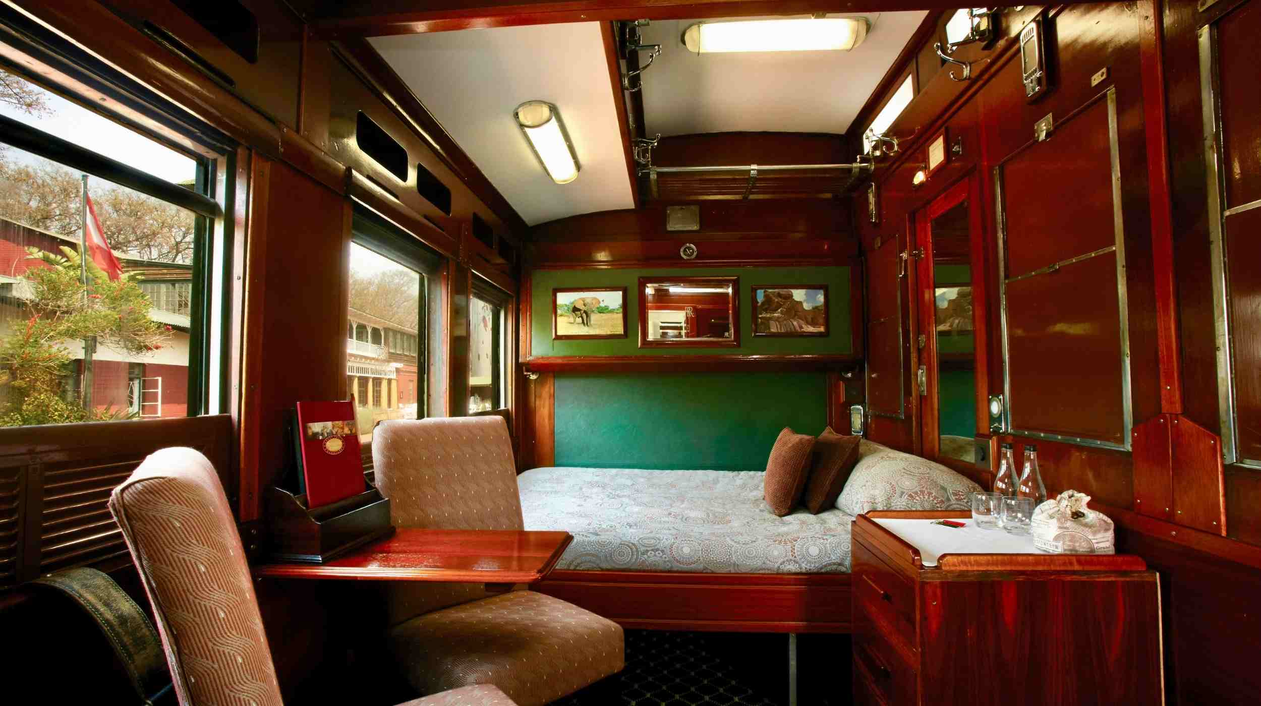 Chambre du train de luxe en afrique